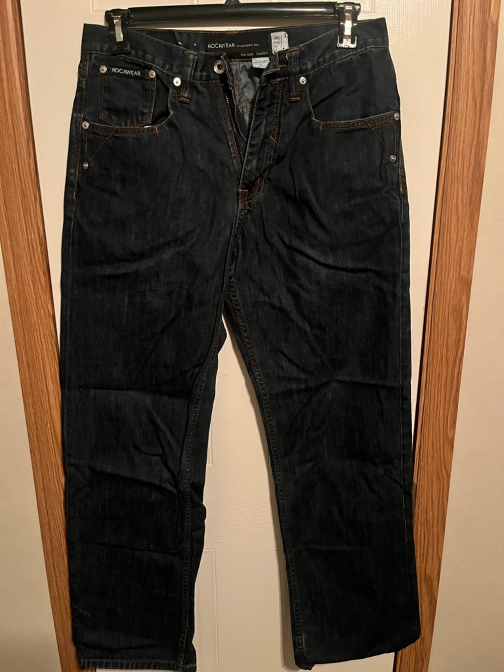 Rocawear Men's Black Wash Straight Jeans